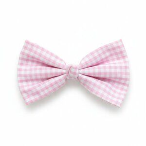Pink Plaid - Hair Clip / clasp bow - Barrettes